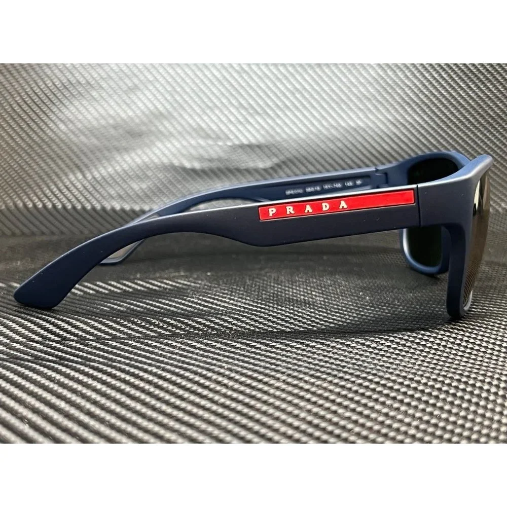 Prada Blue Rubber 59mm Men Sunglasses! New w/ box
